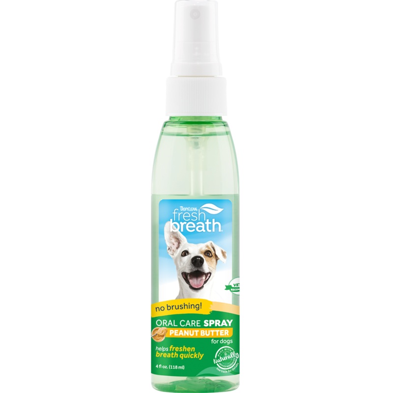 TropiClean Fresh Breath Peanut Butter Oral Care Spray for Pets