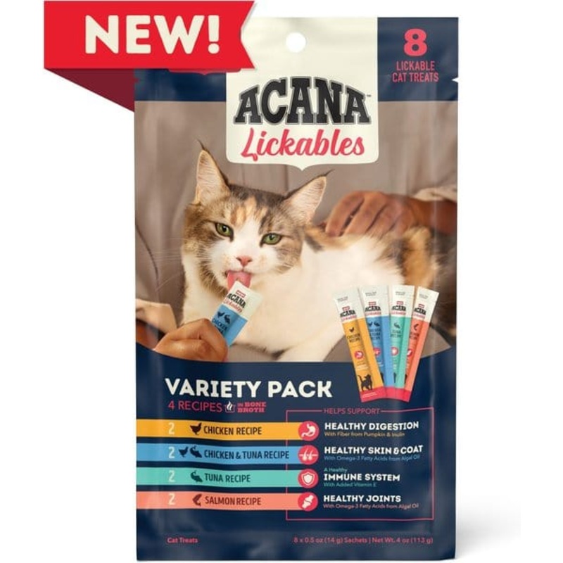 ACANA Lickables Variety Pack Cat Treats 4 oz