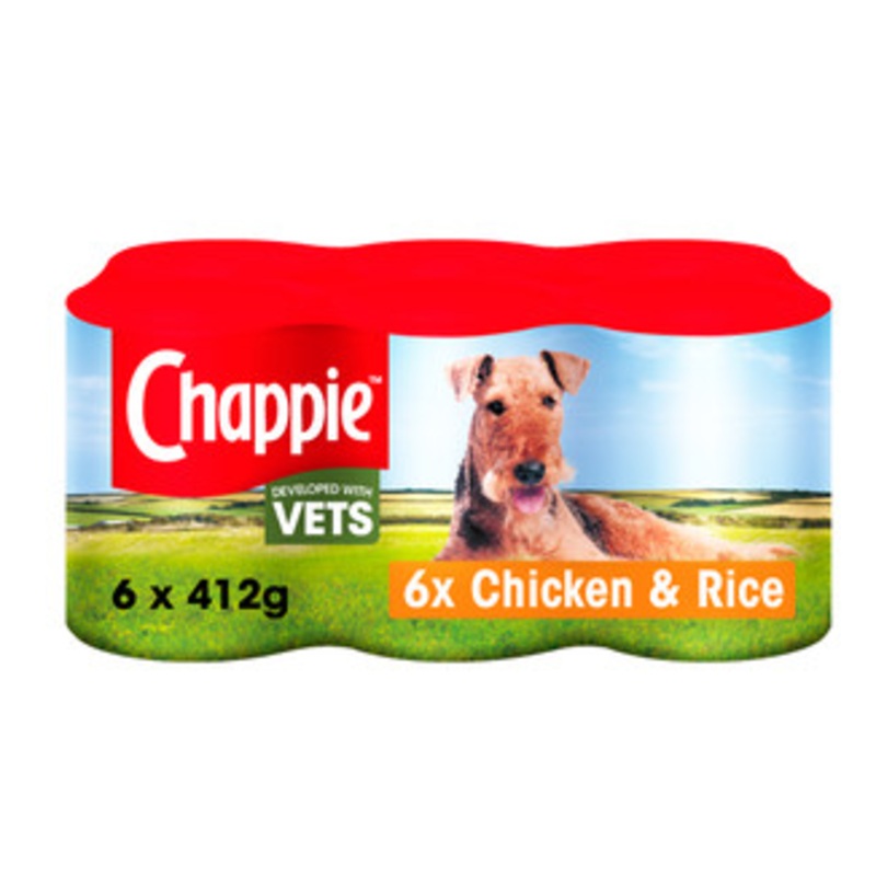 Chappie Tins Chicken & Rice  (6 x 412g)