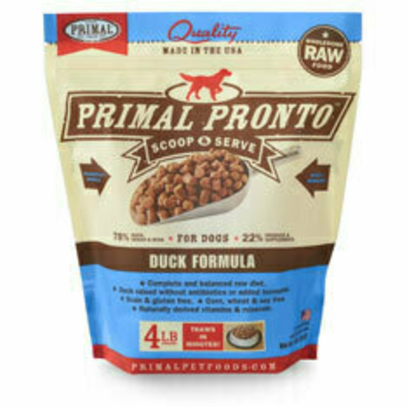 Primal Pronton Frozen Raw Dog Food – Duck, Turkey, & Fish – 4lbs
