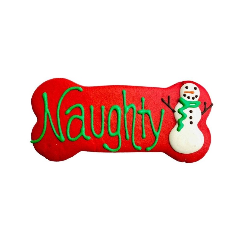6″ Dog Cookie | Naughty | Dog Treats | Christmas