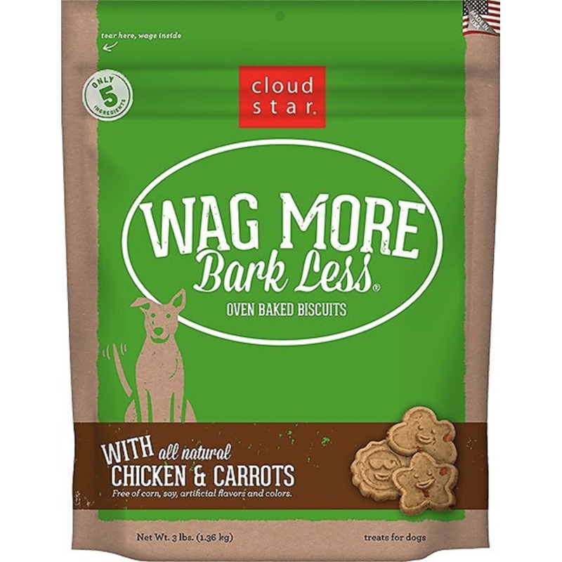 Cloud Star Wag More Bark Less Chicken & Carrot Biscuits 3 lb