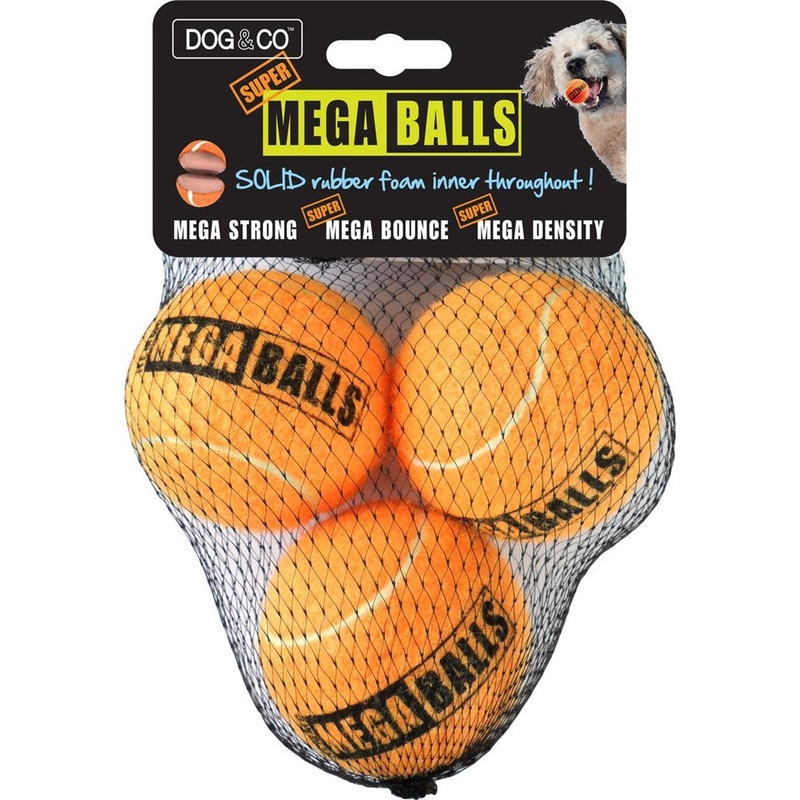 Dog & Co Super Mega Ball Orange 3pk