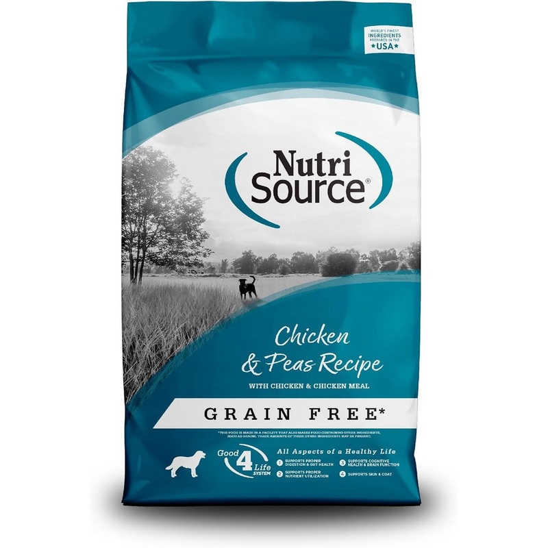 NutriSource  Grain Free Dry Dog Food – Chicken & Peas – 12lb Bag