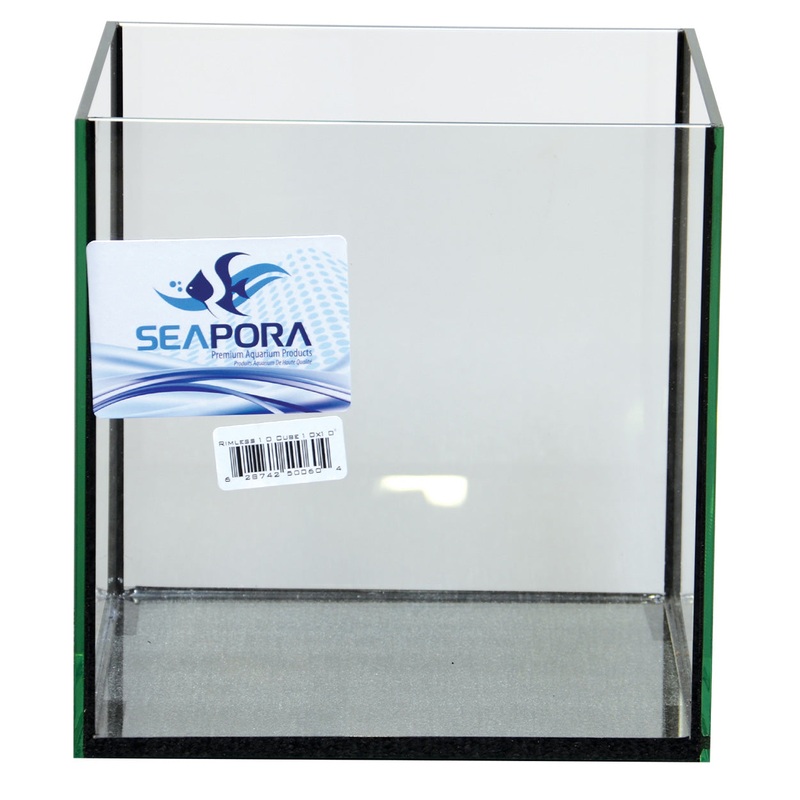 Seapora 4 Gallon Rimless Cube Aquarium 10x10x10