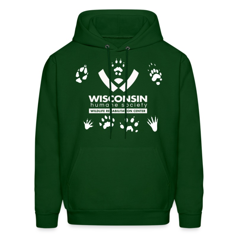 Wildlife Pawprints Classic Hoodie forest green S