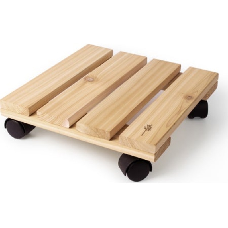 Arett Sales Cedar Wood Square Plant Caddy