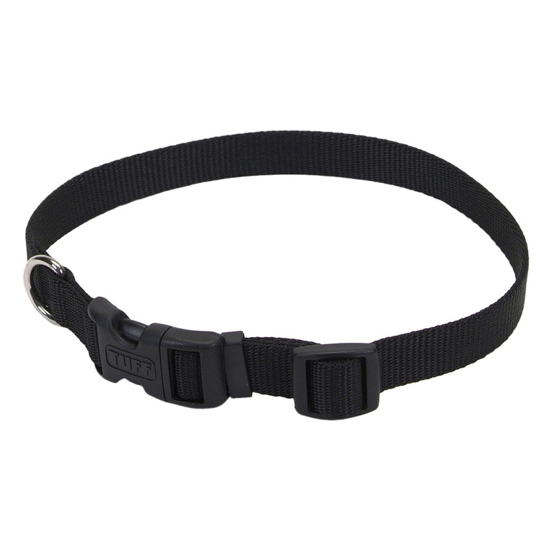 Coastal Adjustable Nylon Collar with Tuff Buckle Large Black Large Black