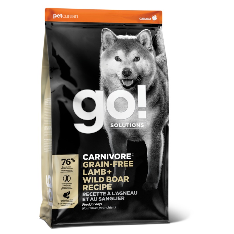 GO! CARNIVORE Grain Free Lamb + Wild Boar Recipe for Dogs 3.5 lb