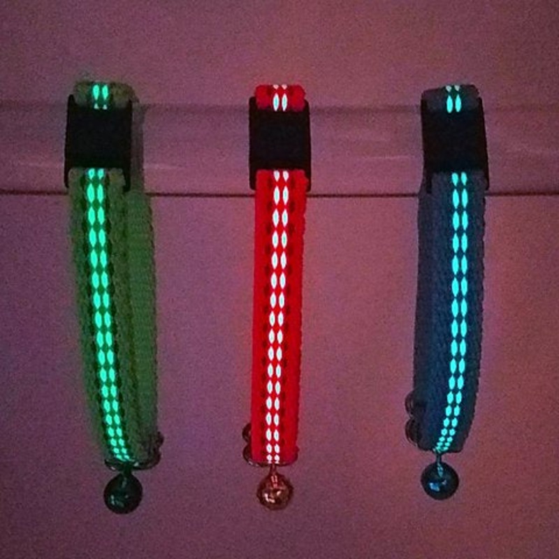 Goli Bella Luna Glow In The Dark Cat Collar Green