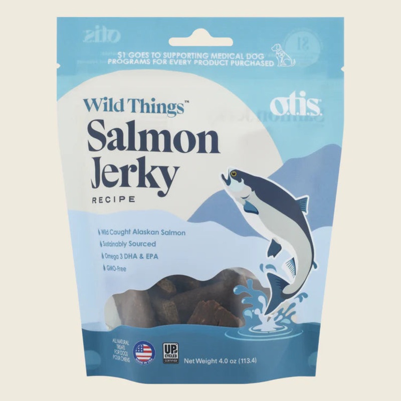 Otis Wild Things Salmon Recipe Jerky For Dogs 4 oz