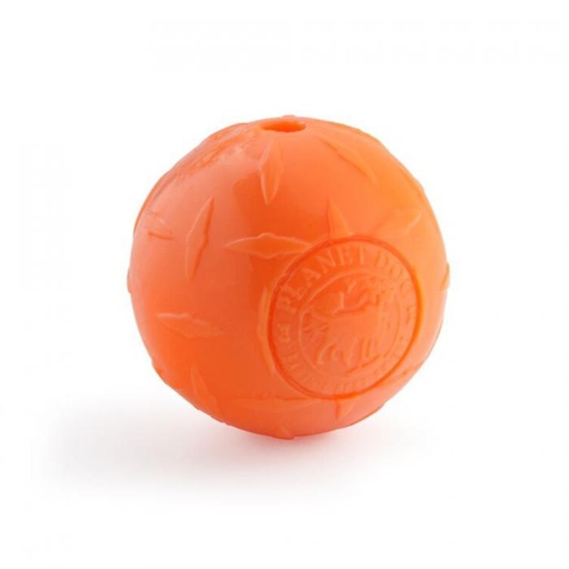 Planet Dog Orbee-Tuff Orange Diamond Plate Ball Dog Toy 4 in
