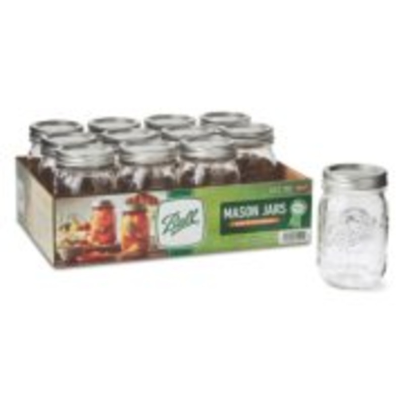 Ball Mason Jars & Lids, Regular Mouth 16 oz Pint 16 oz