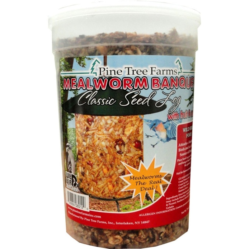 Pine Tree Farms Mealworm Banquet Classic Seed Log 72 oz