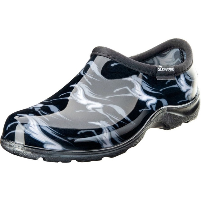 Sloggers Womens Waterproof Comfort Shoes Horse Black Design Horse Black Size 9