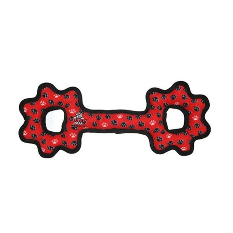 Tuffy’s Ultimate Tug-O-Gear Red Paw Dog Toy