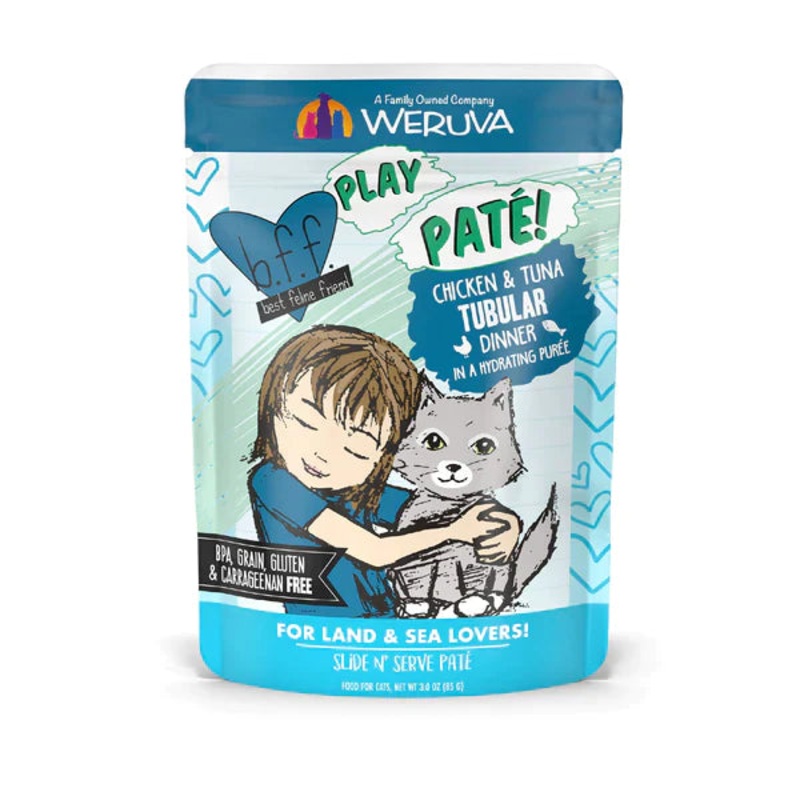 Weruva BFF PLAY Pat Chicken & Tuna Tubular Dinner in a Hydrating Pure Cat Food