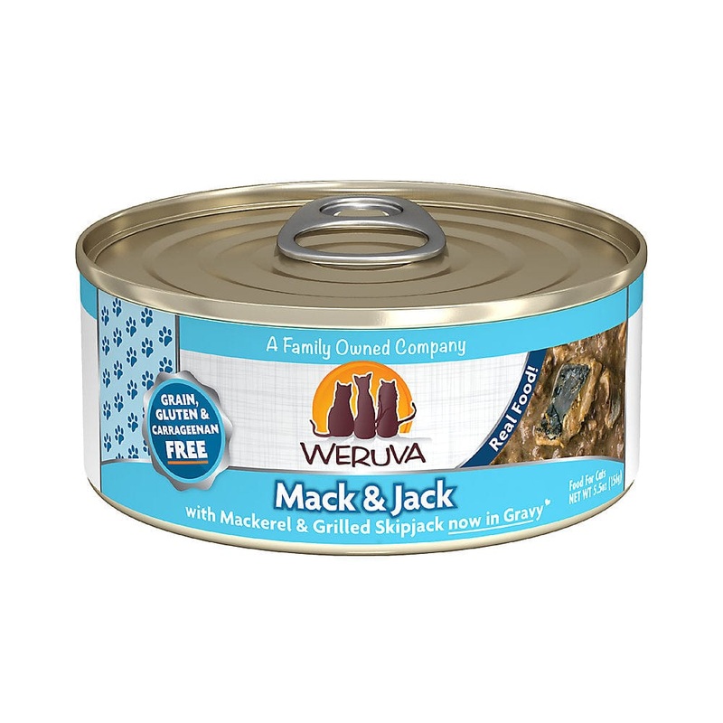 Weruva Mack And Jack With Mackerel and Grilled Skipjack Single Canned Cat Food 5.5 oz