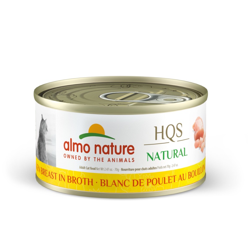 Almo Nature HQS Natural Chicken Breast in Broth 70g Single 2.4oz