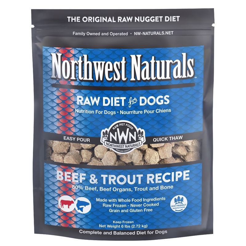 Northwest Naturals Frozen Beef & Trout Nuggets 6lbs