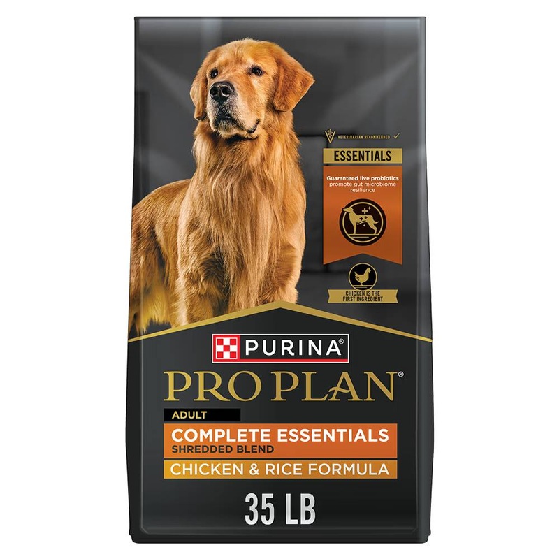 Purina Pro Plan Adult Complete Essentials Shredded Blend Chicken & Rice with Probiotics Dry Dog Food 5 LB