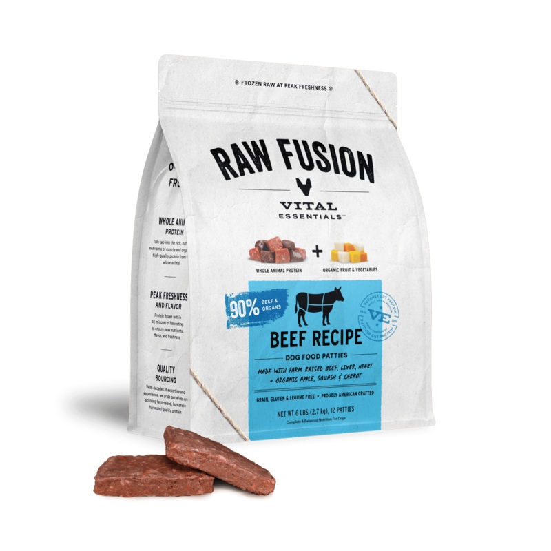 Vital Essentials Fusion Frozen Beef Dinner Patties 6 lb