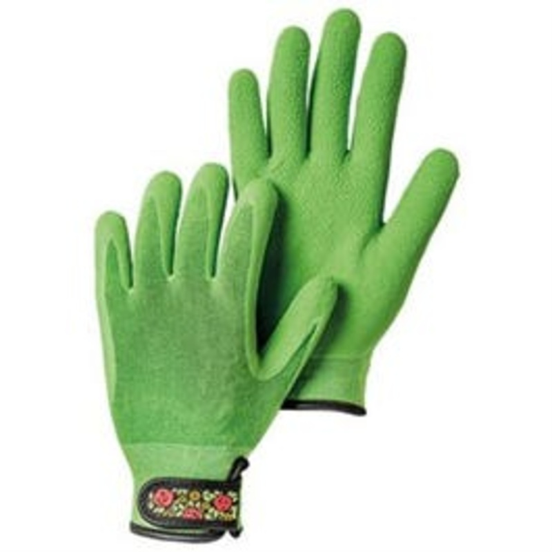 Bamboo Gardening Gloves, Green Knit, Women’s M
