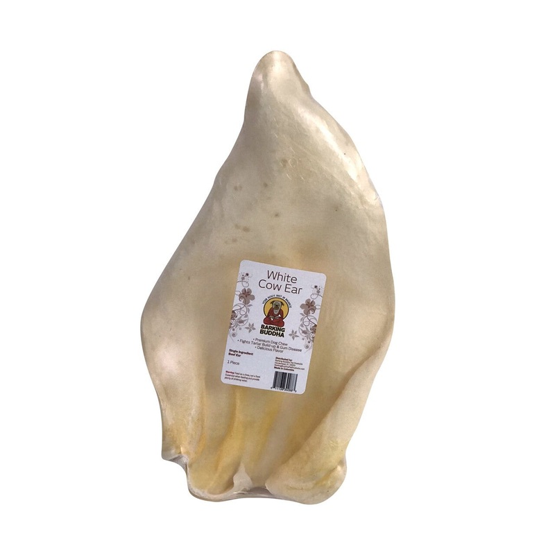 Barking Buddha White Cow Ears Dog Treats Uncut 35/Bag