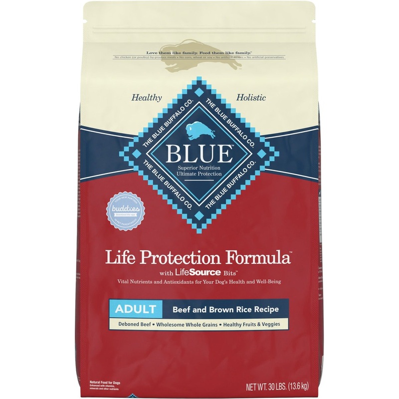 Blue Buffalo Life Protection Formula Adult Beef & Brown Rice Recipe Dry Dog Food, 30 lbs 30 lb
