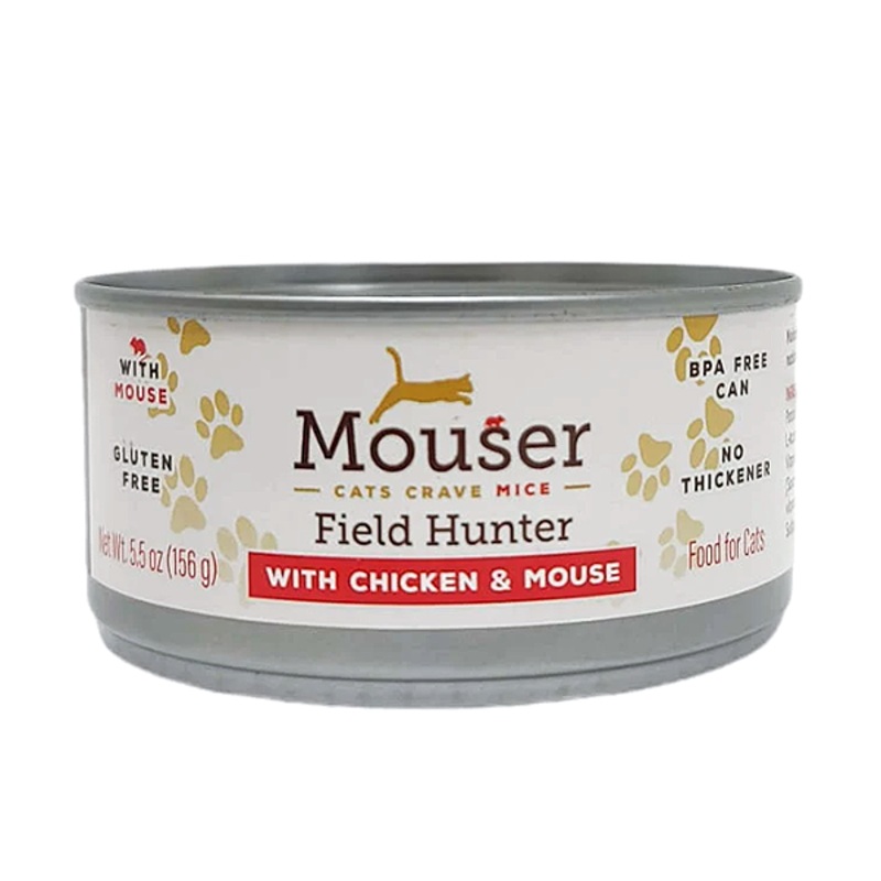Mouser Field Hunter Chicken & Mouse Wet Canned Cat Food 5.5oz, case of 24