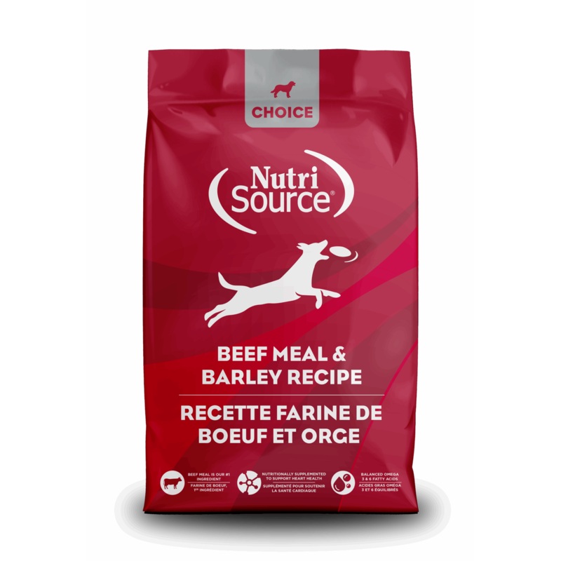 NutriSource Beef Meal & Barley Recipe Healthy Affordable Dry Dog Food 5 LB