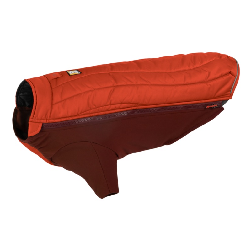 RUFFWEAR Powder Hound Dog Jacket, Persimmon Orange, S, 22-27″