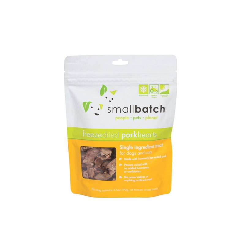Smallbatch Freeze Dried Pork Hearts 3.5 Oz
