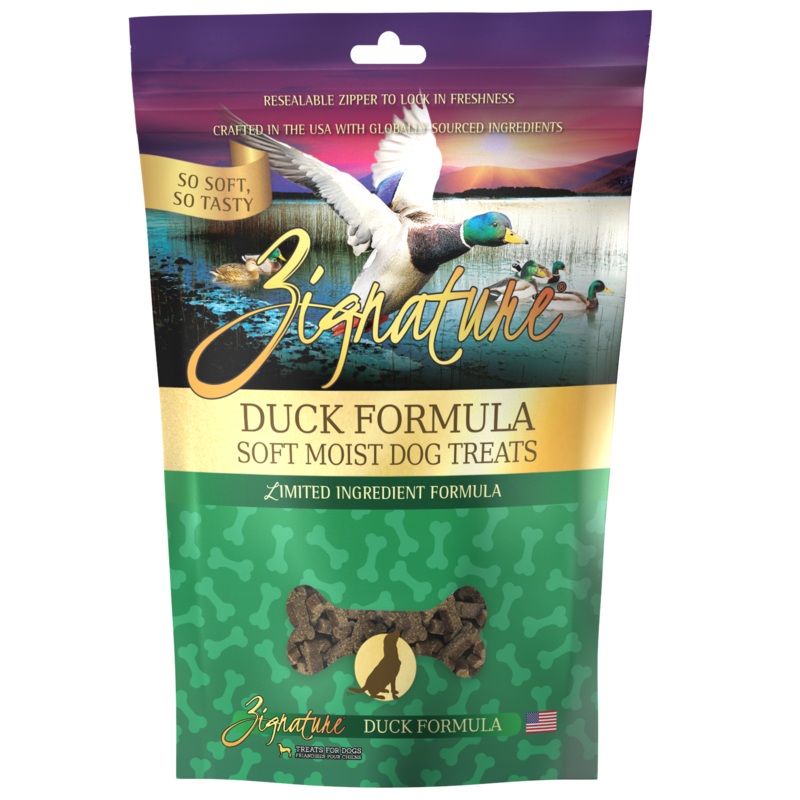 Zignature Soft Moist Dog Treats Duck Formula 4 oz