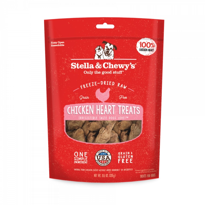 Stella & Chewy’s Freeze Dried Raw Chicken Hearts Dog Treats