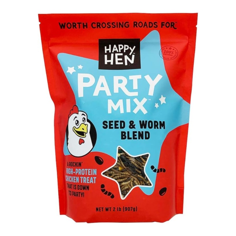 Happy Hen Treats Party Mix Seed & Worm Blend Chicken Treats 2lb