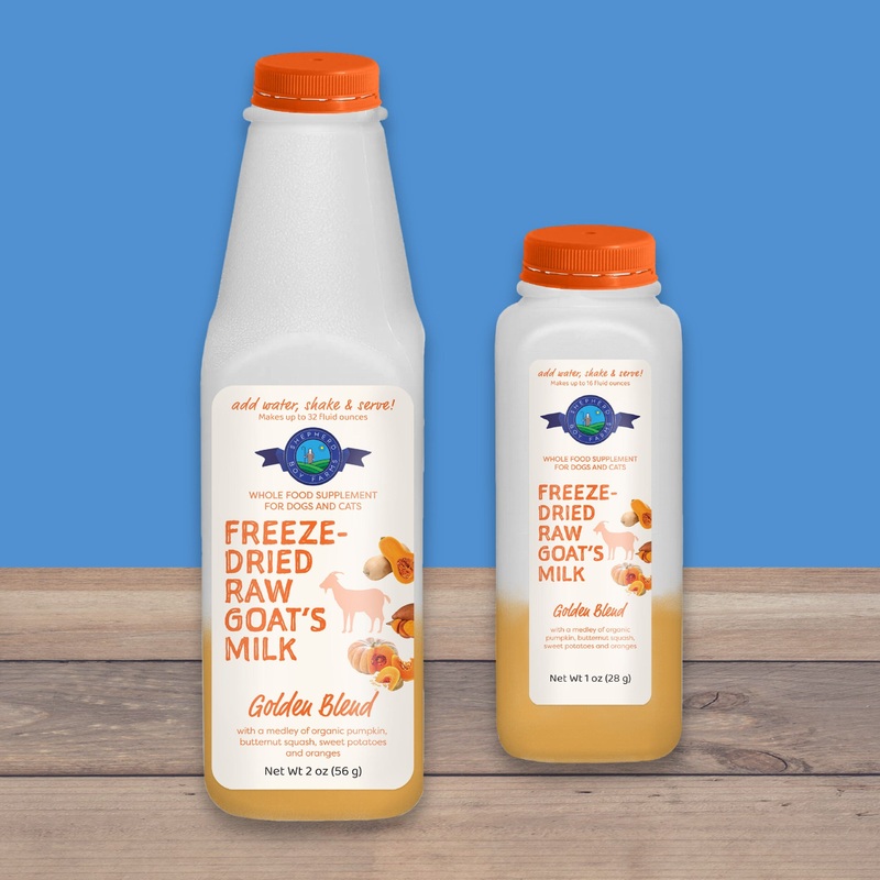 Shepherd Boy Farms Freeze-Dried Raw Goats Milk Golden Blend for Dogs & Cats Large (makes 32 fl oz)