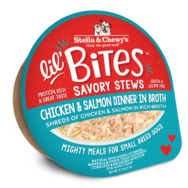 Stella & Chewy’s Lil Bites Savory Stews for Small Breeds Chicken & Salmon Dinner in Broth