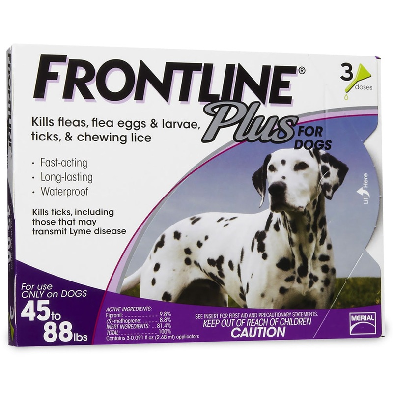 Frontline Plus for Dogs 45-88 lb. 3 month 3 month