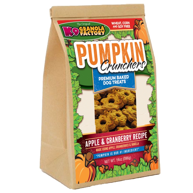 K9 Granola Pumpkin Crunchers, Apple & Cranberry Recipe Dog Treats