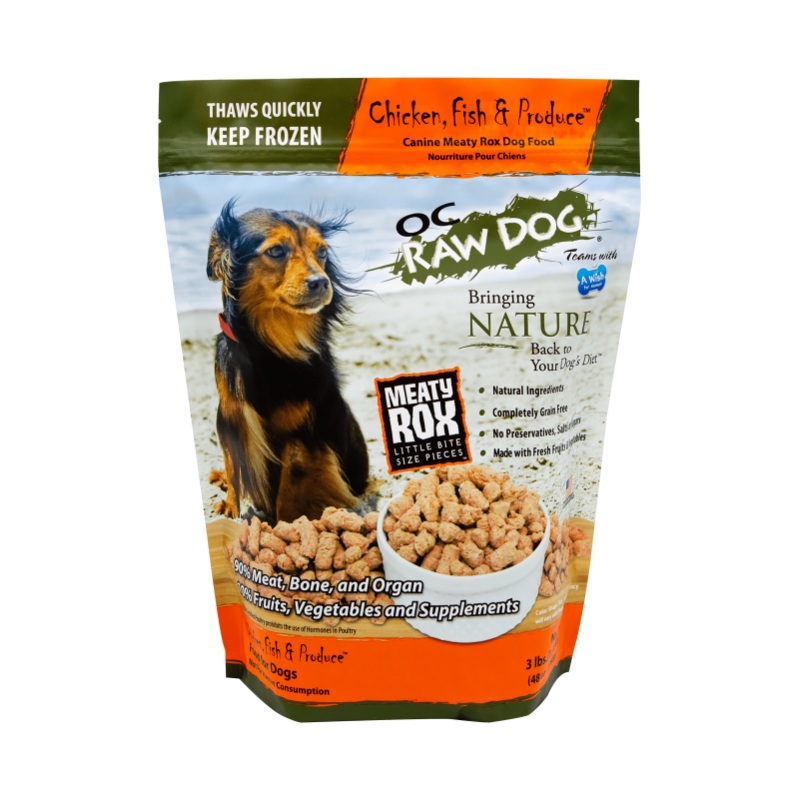 OC Raw Dog Frozen Chicken, Fish & Produce Meaty Rox