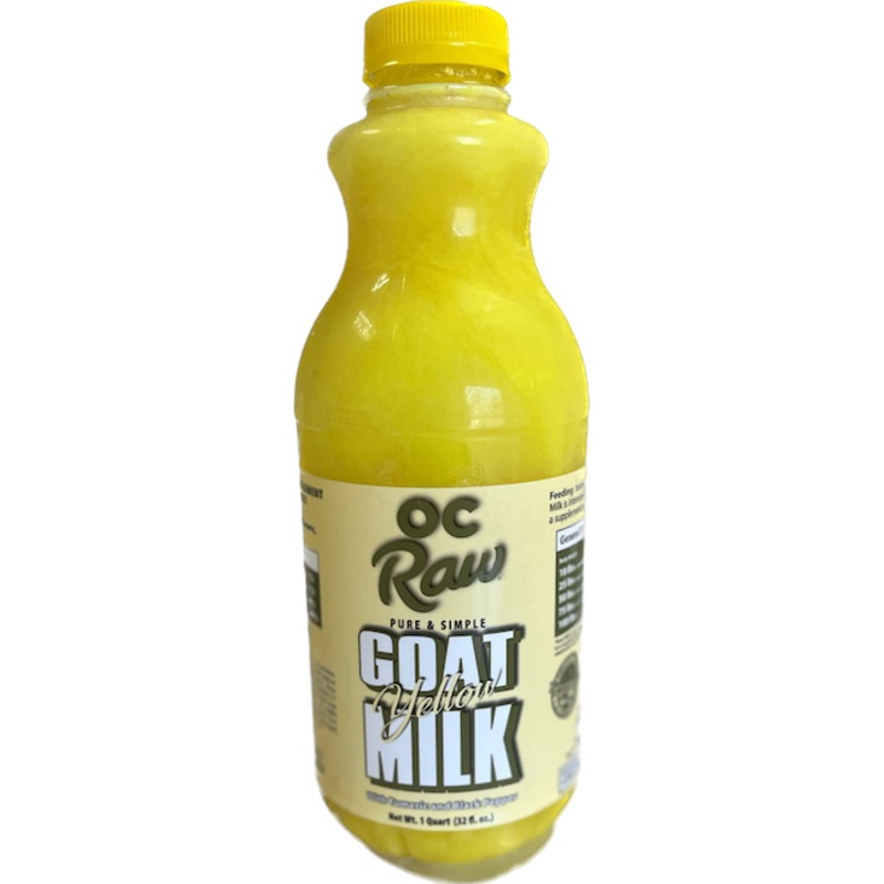 OC Raw Frozen Goat Milk Tumeric & Black Pepper 32oz – Yellow