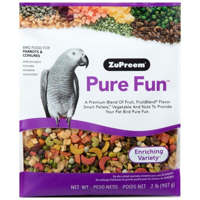 PURE FUN BIRD FOOD FOR PARROTS & CONURES 2 LB