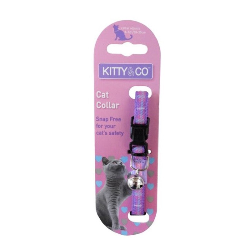 Kitty & Co Cat Collar Tartan Purple
