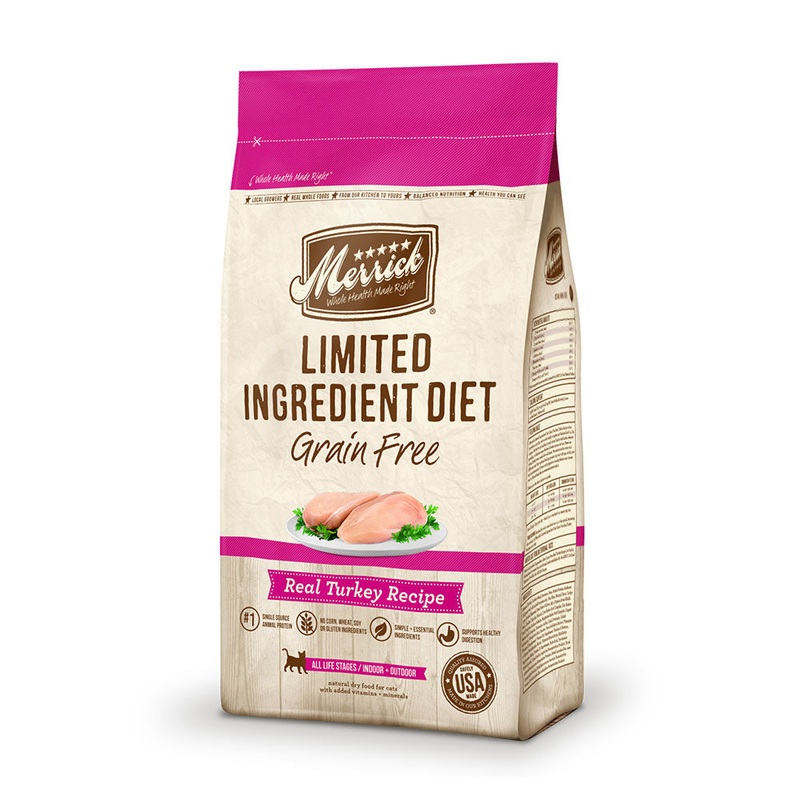 Merrick Limited Ingredient Diet Grain Free Real Turkey Recipe Cat Food 12 Lbs