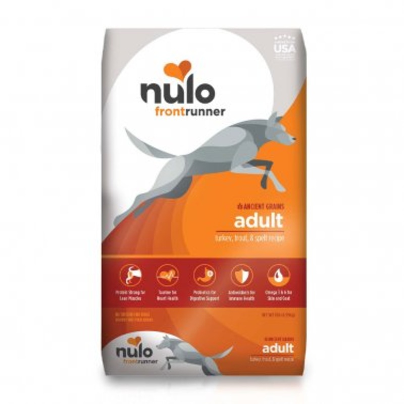 Nulo Frontrunner High Meat Dry Adult Dog Food Turkey, Trout, & Spelt 11 lb