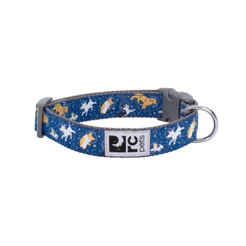 RC PETS Dog Clip Collar, Space Dogs, XS, 5/8″/ 7″- 9″