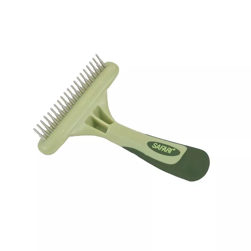 Safari by Coastal Dog Single Row Undercoat Rake with Rotating Pins – Small