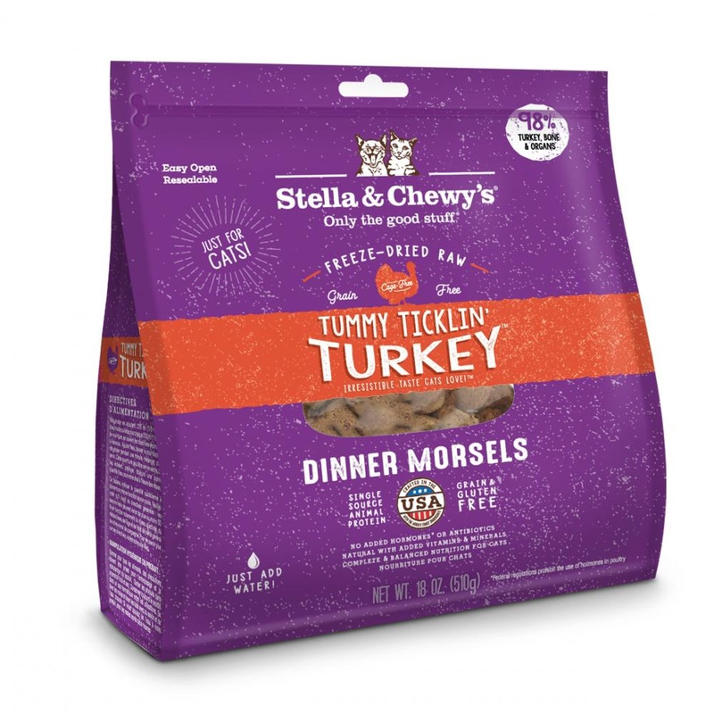 Stella & Chewy’s Freeze-Dried Morsels Tummy Ticklin’ Turkey Cat Food