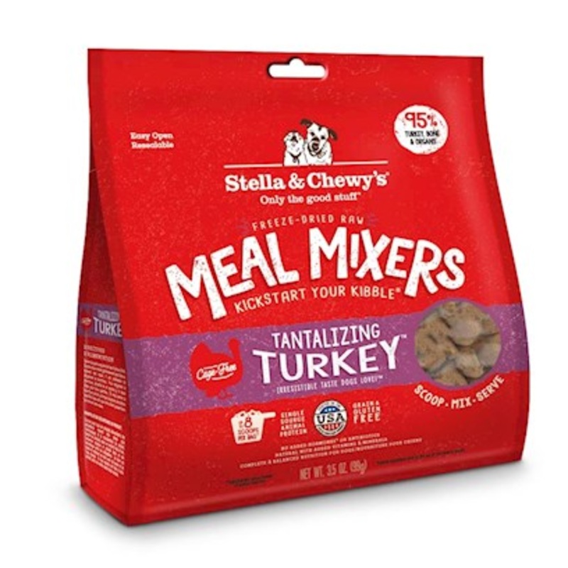 Stella & Chewy’s Meal Mixers Tantalizing Turkey Grain-Free Dry Dog Food Topper, 9 oz